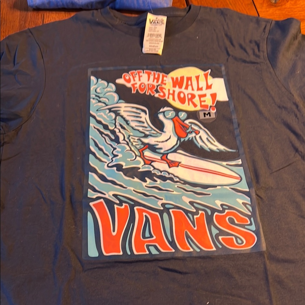 Vans Black Tee with Surfing Graphic